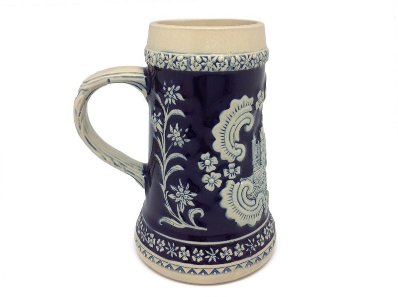 Bavarian German Castle Engraved Ceramic Beer Stein - OktoberfestHaus.com
 - 1