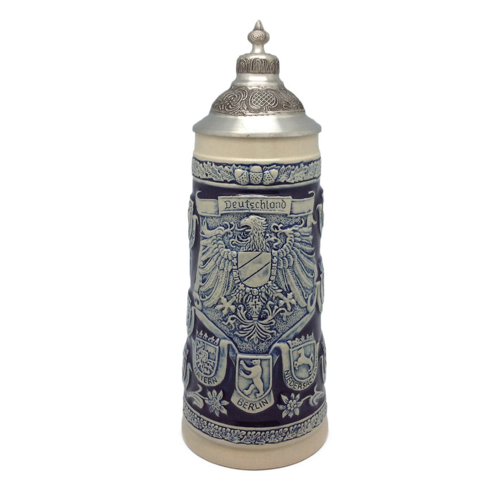 Ceramic Beer Stein Coats of Arms w/Lid
