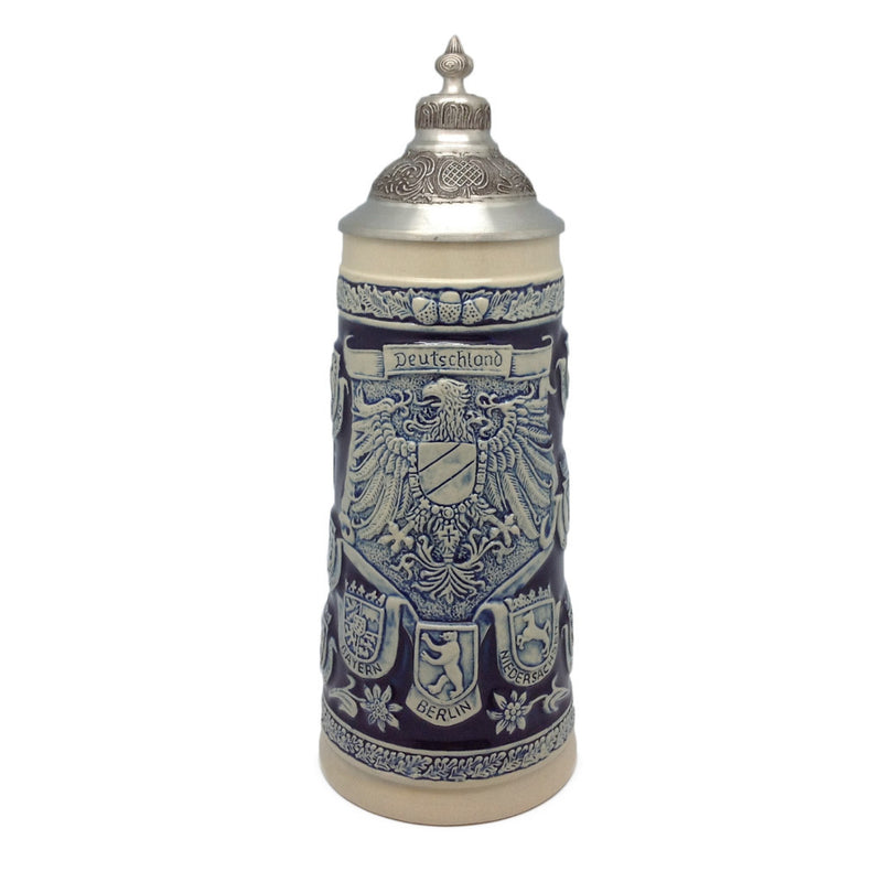 German Stein Coats of Arms Engraved w/Lid - OktoberfestHaus.com
 - 2