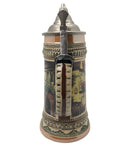 1 Liter German Village Street Scene Beer Stein with Metal Lid -4