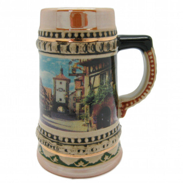 Ceramic Beer Stein German Village Scene Shot - OktoberfestHaus.com
 - 1