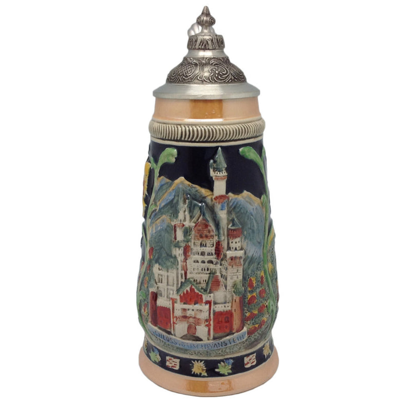 Ceramic Beer Stein Ludwig Theme w/Lid - OktoberfestHaus.com
 - 2