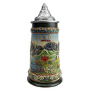 Beer Stein with Lid Tyrolean  Austrian Alps