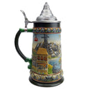 Beer Stein with Lid Tyrolean  Austrian Alps