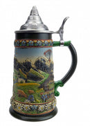 Tyrol Austrian Alps Beer Stein with Lid - OktoberfestHaus.com
 - 1