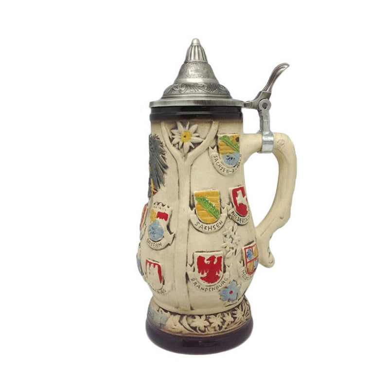 Edelweiss Ceramic Beer Stein w/ Lid