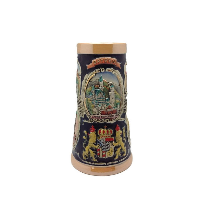 Beer Stein Landmarks of Germany without Metal Lid