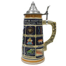 German Schnitzelbank Song .9L Lidded Beer Stein -1
