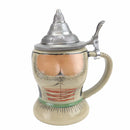 German Dirndl Ceramic Stein with Lid - OktoberfestHaus.com
 - 1