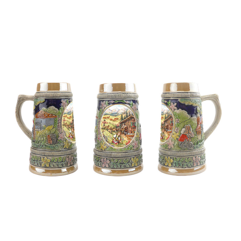 Germanic Spring Ceramic Shot Beer Stein Collectible -5