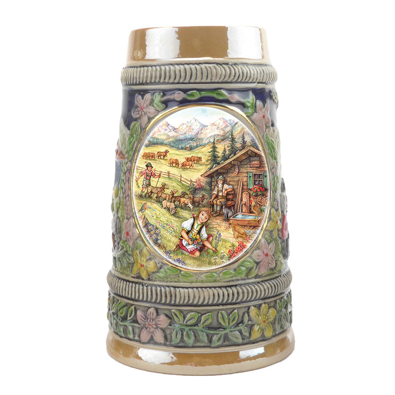 Germanic Spring Ceramic Shot Beer Stein Collectible -1