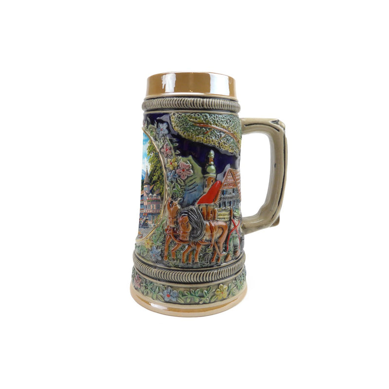 Germanic Summer .5 Liter Embossed Ceramic Beer Stein