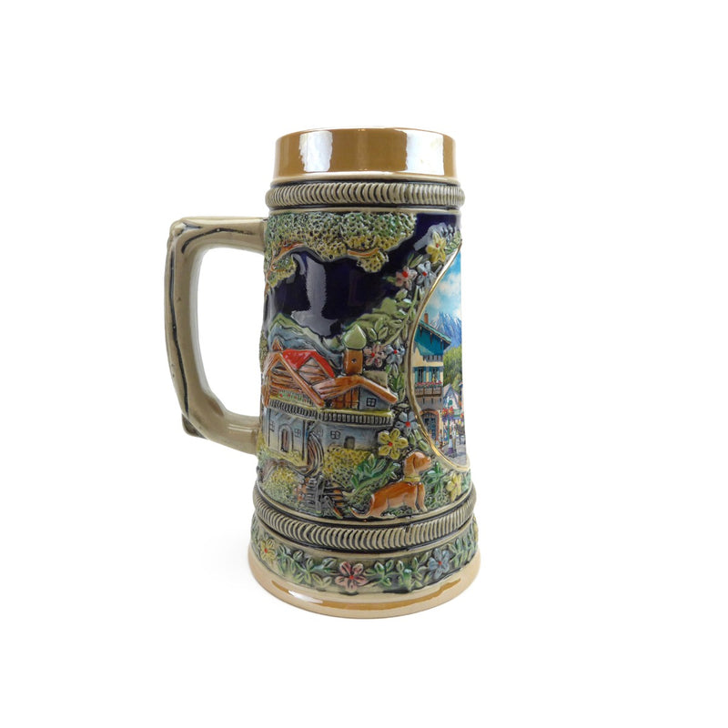 Germanic Summer .5 Liter Embossed Ceramic Beer Stein