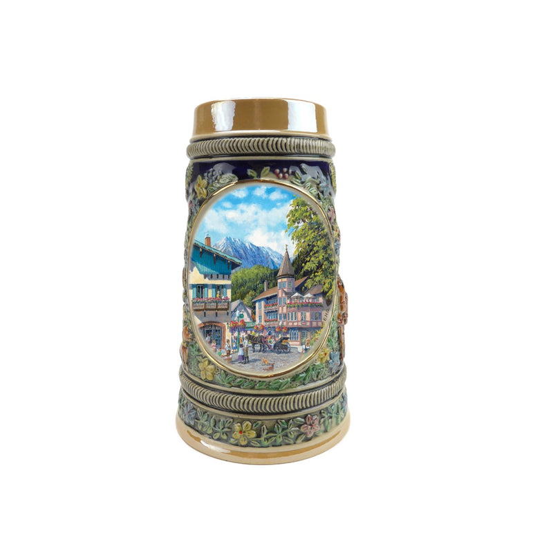 Germanic Summer .5 Liter Embossed Ceramic Beer Stein