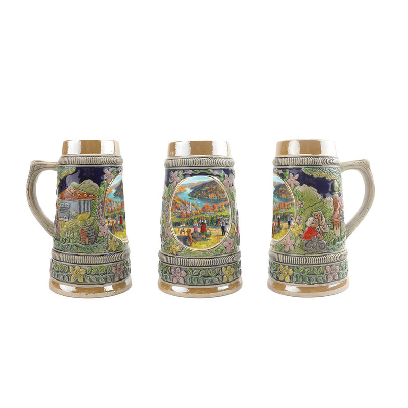 Germanic Fall Ceramic Shot Beer Stein Collectible -5