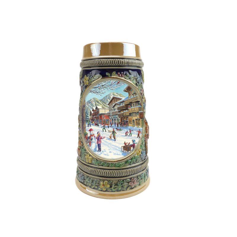 Germanic Winter .5 Liter Embossed Ceramic Beer Stein