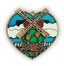 Windmill Design Blue Heart Shaped Sun catcher - OktoberfestHaus.com
