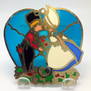 Kissing Couple in Blue Heart Shaped Sun Catcher - OktoberfestHaus.com
 - 2