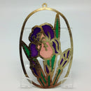 Oval Sun Catcher with Purple Iris - OktoberfestHaus.com
 - 2