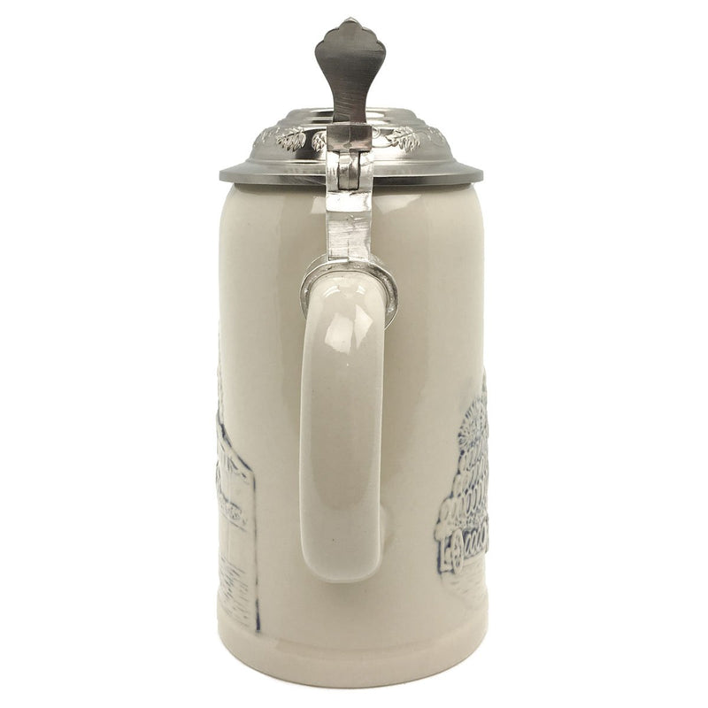 Stoneware Munich Beer Wagon .5L Lidded Stein -4