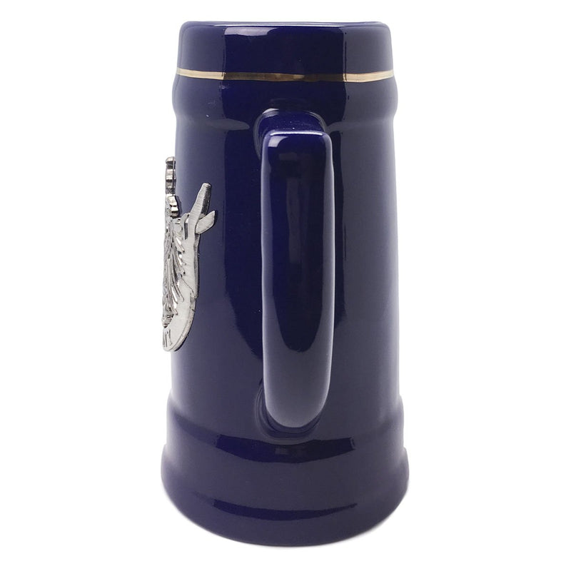 Eagle of Germany .75L Drinking Stein Cobalt Medallion