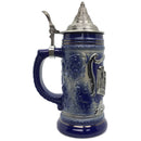 German Village Medallion .75L Engraved Stein Beer Cup with Lid