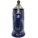 German Village Medallion .75L Engraved Stein Beer Cup with Lid