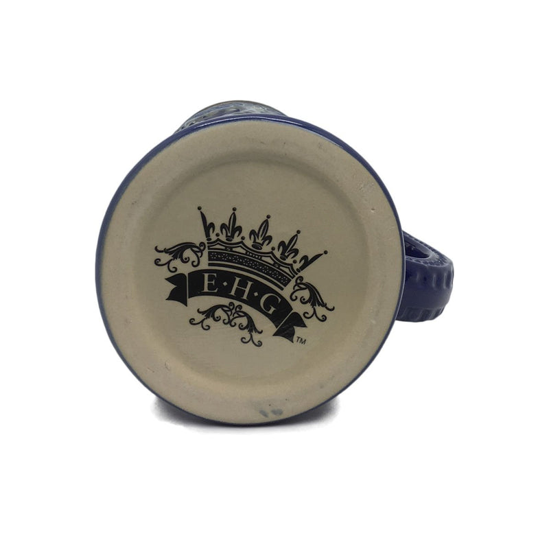 German Village Medallion .75L Engraved Stein Beer Cup with Lid
