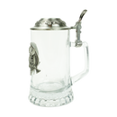 Glass Lidded Mug Viking Medallion Glass .5L