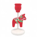 Swedish Dala Horse Wood Candle Holder Decorated - OktoberfestHaus.com
 - 1