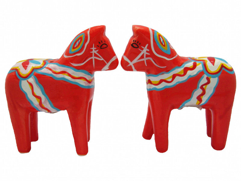 Red Dala Horse Salt and Pepper Shakers - OktoberfestHaus.com
 - 2