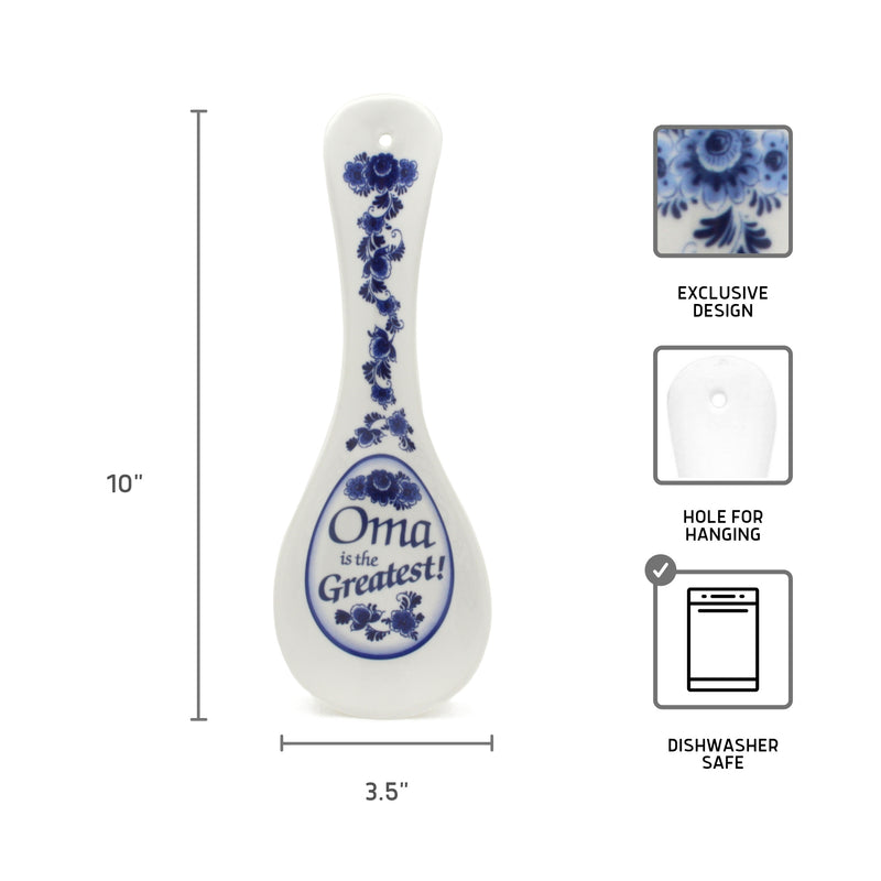 Oma Gift Idea Ceramic Spoon Rest