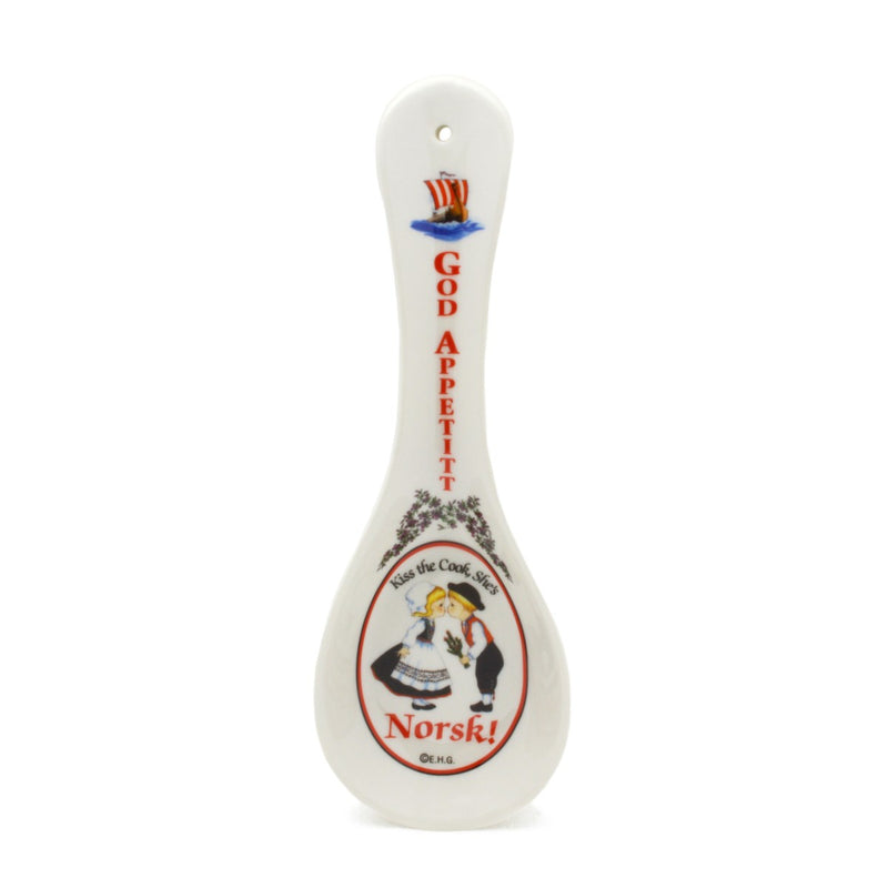 Decorative Spoon Rest Norwegian Gift (God Appetitt)