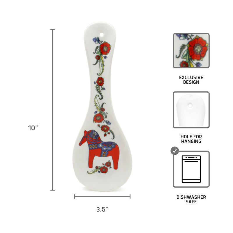 Decorative Spoon Rests Red Swedish Dala Horse
