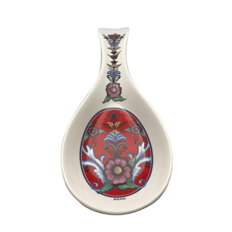 Spoon Rest Gift: Red Rosemaling