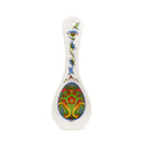 Spoon Rest Gift: Green Rosemaling