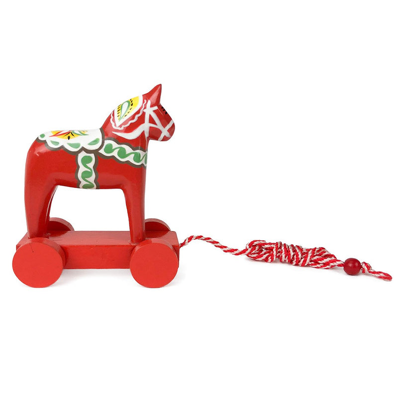 Swedish Horse Themed Pull Toy Dala Horse -1