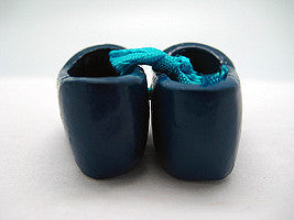 Wooden Shoe Party Favor Blue Clogs w/ Flower Design - OktoberfestHaus.com
 - 3