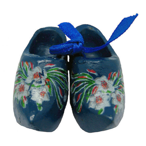 German Wooden Shoes Blue Edelweiss - OktoberfestHaus.com
 - 1