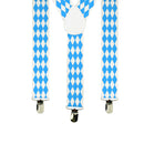 Bavarian Themed Check German Oktoberfest Costume Suspenders - OktoberfestHaus.com
 - 1