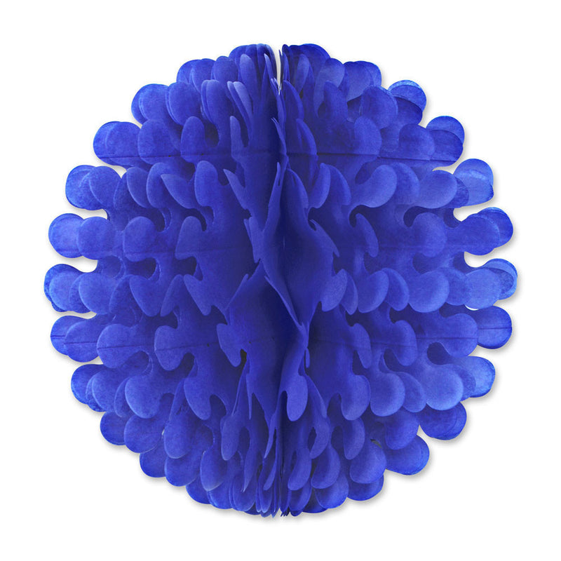 9" Blue Tissue Flutter Ball Oktoberfest Decorations - OktoberfestHaus.com
