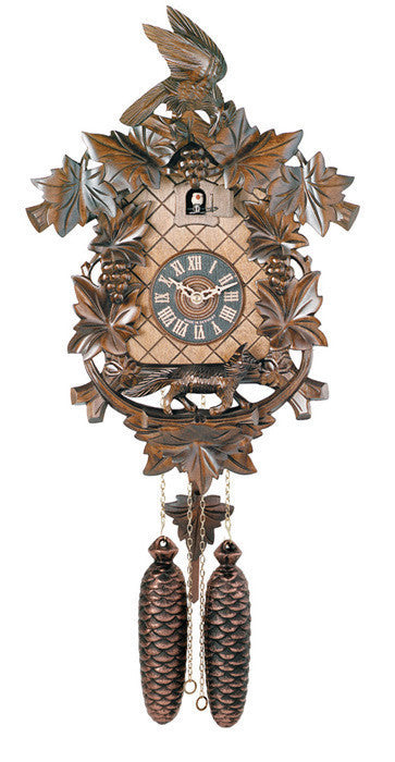 River City Clocks Eight Day 17" Fox and Grapes Aesop's Fable German Cuckoo Clock - OktoberfestHaus.com
