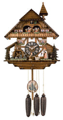 River City Clocks Eight Day Musical German Cuckoo Clock with Woman Ringing Bell and Waterwheel - OktoberfestHaus.com
