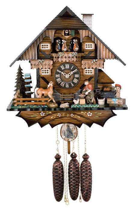 River City Clocks Eight Day Musical 15" Cuckoo Clock with Ferrier and Horse - OktoberfestHaus.com
