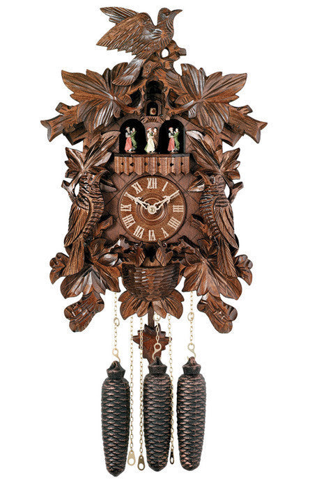 River City Clocks Eight Day Musical German Cuckoo Clock with Leaves Birds and Nest - OktoberfestHaus.com

