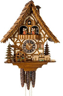 River City One Day 14" German Cuckoo Clock with Goats and Turning Waterwheel - OktoberfestHaus.com
