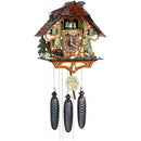 8-Day Musical Cuckoo Clock With Hunter Moving With Binoculars And Waterwheel - OktoberfestHaus.com
