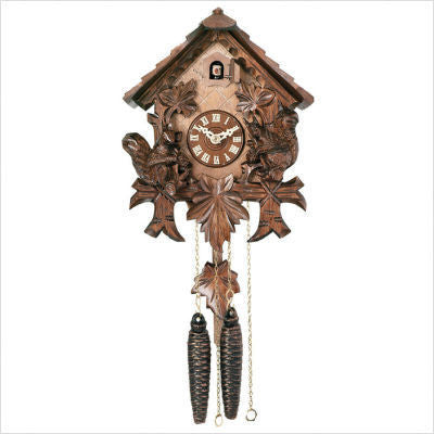 One Day Cottage with Squirrels Cuckoo Clock By River City Clocks - OktoberfestHaus.com
