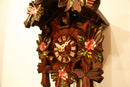 Five Leaves, One Bird and Painted Roses One Day Authentic German Cuckoo Clock. 9" Tall - OktoberfestHaus.com
 - 3