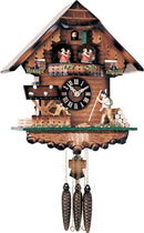 River City Clocks One Day Musical German Cuckoo Clock with Volksmarcher with Moving Staff and Waterwheel - OktoberfestHaus.com
